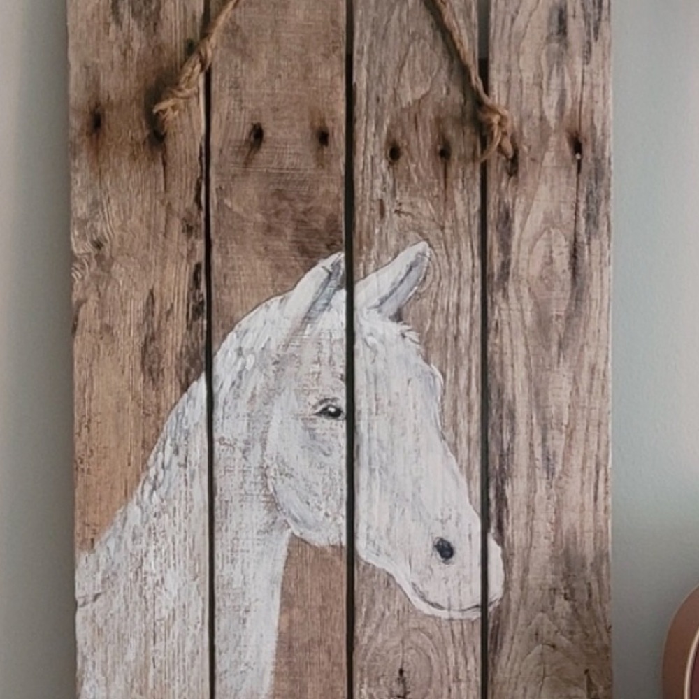 Handmade coat rack western horses